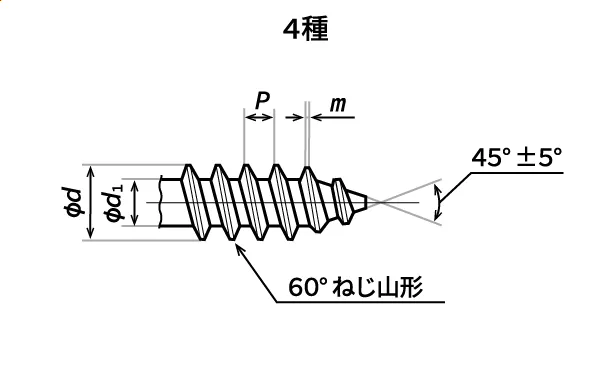JIS B1122 タッピンねじ4種
